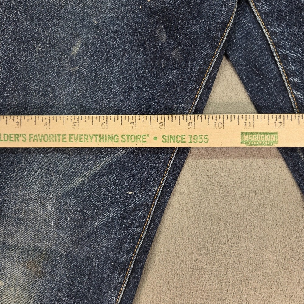 Selvedge Jeans Mens Blue Slim Skinny Stretch Distressed Fits 30x30 - Picture 12 of 15